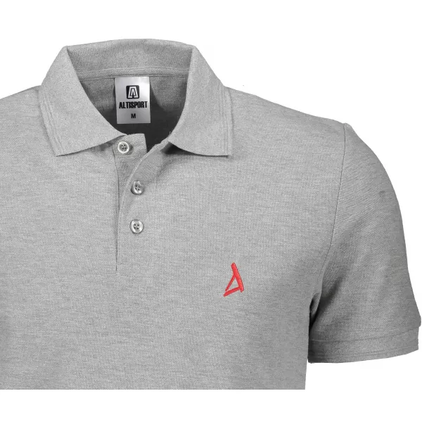  Tricou premium pentru bărbați cu guler ALTISPORT ALM002203 EVIDENȚIERI GRI ÎNCHIS 