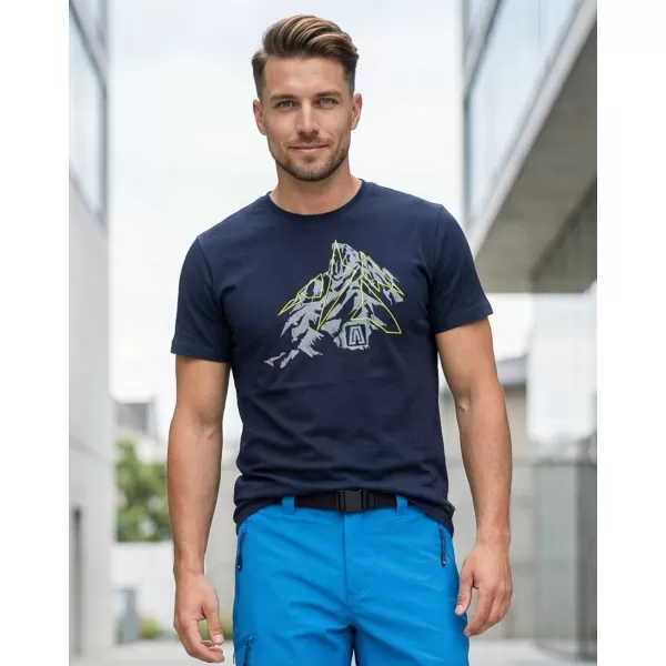  Pánské triko ALTISPORT CARRYOVER ALM115129 NÁMOŘNÍ MODRÁ 