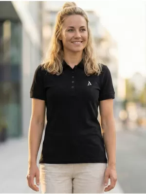 Tricou premium de damă cu guler ALTISPORT ALW002210 ALB-NEGRU