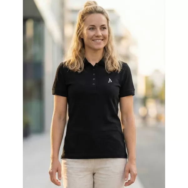  Tricou premium de damă cu guler ALTISPORT ALW002210 ALB-NEGRU 