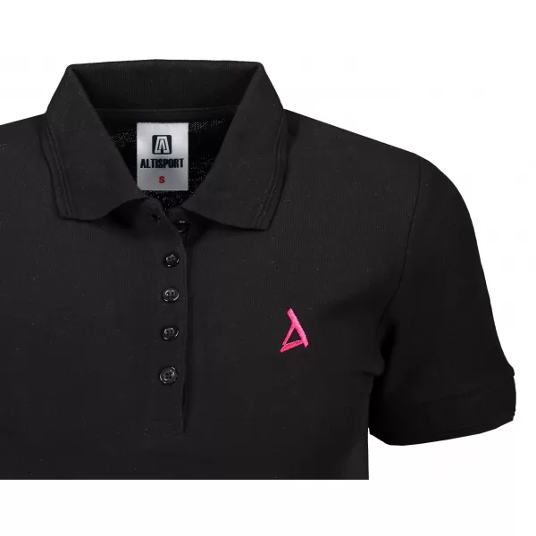  Tricou premium de damă cu guler ALTISPORT ALW002210 NEGRU ROZ 