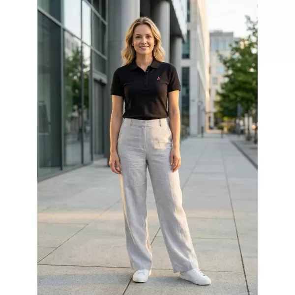  Tricou premium de damă cu guler ALTISPORT ALW002210 NEGRU ROZ 