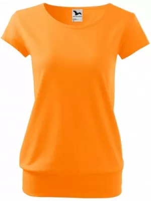 Tricou pentru femei MALFINI CITY 120 PORTOCALA MANDARINA
