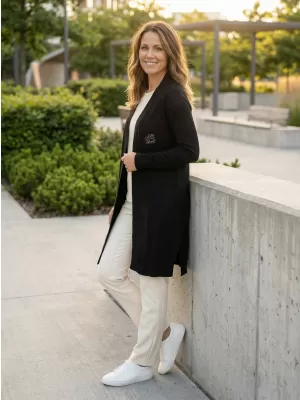 Cardigan de damă ALTISPORT KALISA LPLU104 NEGRU