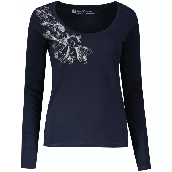  Tricou pentru femei ALTISPORT KOLIA LTSU837 ALBASTRU ÎNCHIS/GRI 