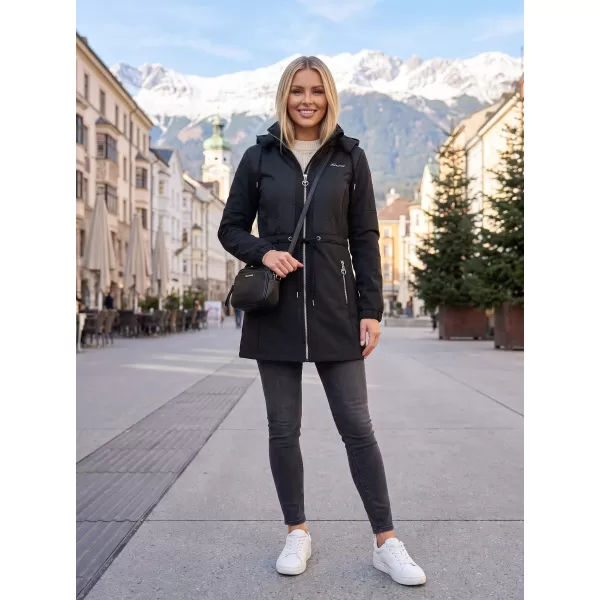  Palton softshell dama KIXMI MALAYA NEGRU 