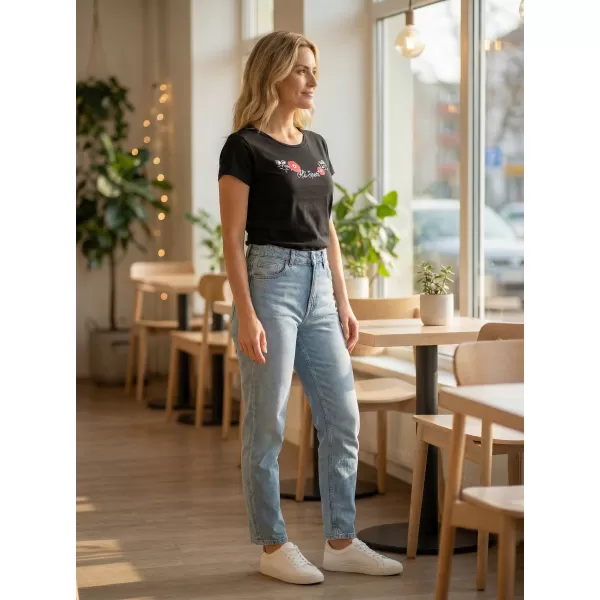  Tricou pentru femei ALTISPORT ALW116122 NEGRU ȘI ROȘU 