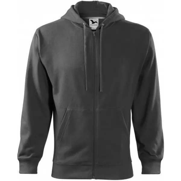  Hanorac pentru bărbați MALFINI TRENDY ZIPPER 410 GRI OȚEL 