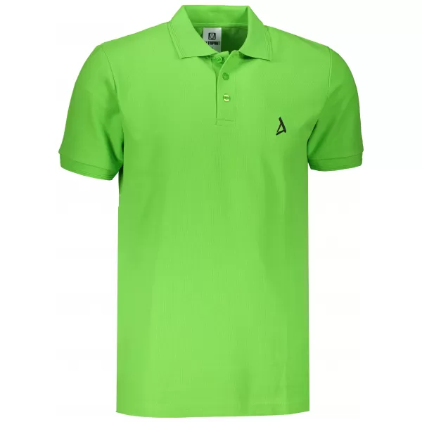  Tricou premium pentru bărbați cu guler ALTISPORT ALM002203 MĂR VERDE 