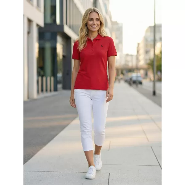  Tricou premium de damă cu guler ALTISPORT ALW002210 ROȘU 