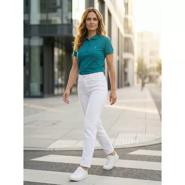  Tricou premium de damă cu guler ALTISPORT ALW002210 TURCOAZ ÎNCHIS 