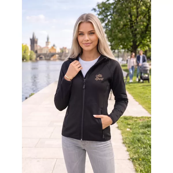  Hanorac premium pentru femei ALTISPORT ALW056418 NEGRU 