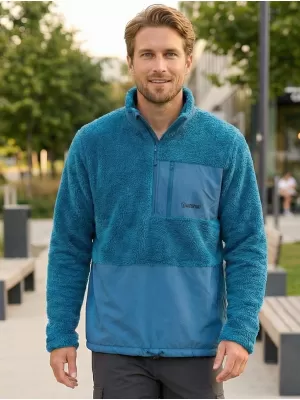 Hanorac pentru bărbați din fleece ALTISPORT HONOB MSWU307 ALBASTRU