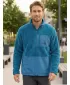 Hanorac pentru bărbați din fleece ALTISPORT HONOB MSWU307 ALBASTRU