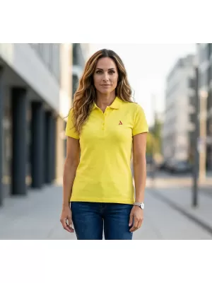 Tricou premium de damă cu guler ALTISPORT ALW002210 LĂMÂIE