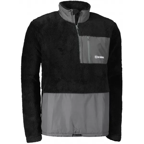 Hanorac pentru bărbați din fleece ALTISPORT HONOB MSWU307 NEGRU 