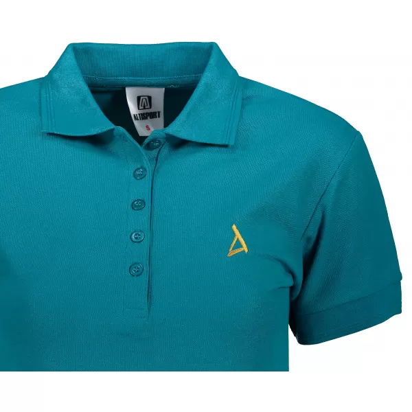  Tricou premium de damă cu guler ALTISPORT ALW002210 TURCOAZ ÎNCHIS 