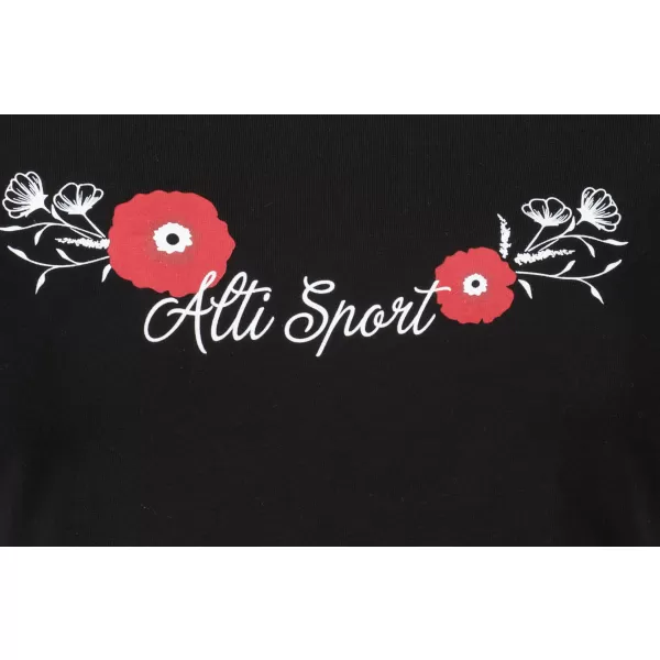  Tricou pentru femei ALTISPORT ALW116122 NEGRU ȘI ROȘU 