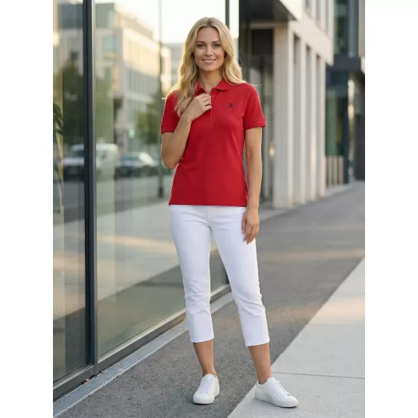  Tricou premium de damă cu guler ALTISPORT ALW002210 ROȘU 