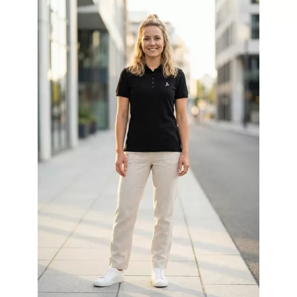  Tricou premium de damă cu guler ALTISPORT ALW002210 ALB-NEGRU 