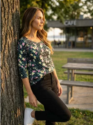 Tricou pentru femei KIXMI MENDY VERDE