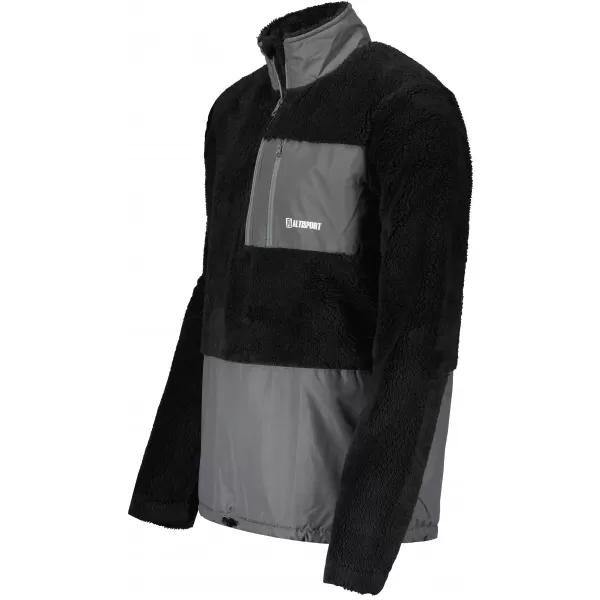  Hanorac pentru bărbați din fleece ALTISPORT HONOB MSWU307 NEGRU 