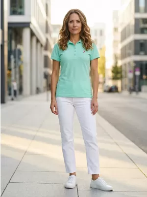Tricou premium de damă cu guler ALTISPORT ALW002210 MENTĂ