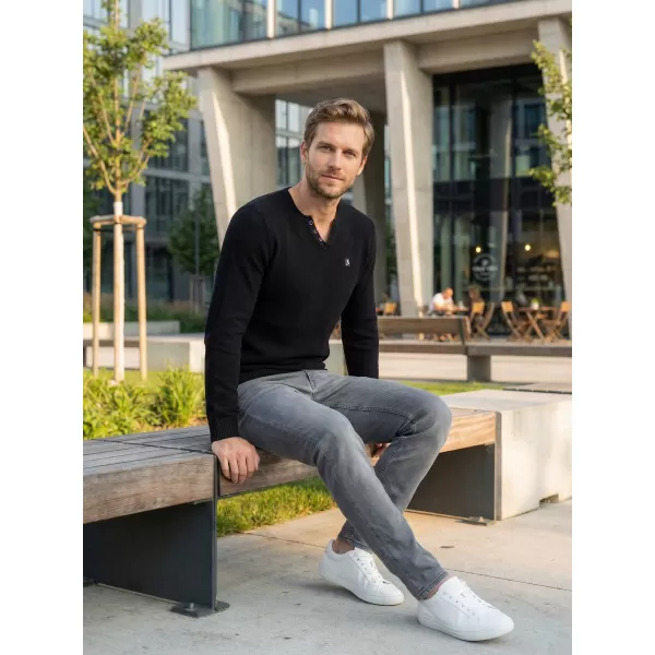 Pulover pentru bărbați ALTISPORT SWEK MPLU108 NEGRU 