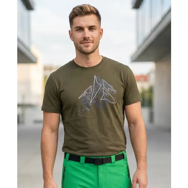 Pánské triko ALTISPORT CARRYOVER ALM115129 MILITARY 