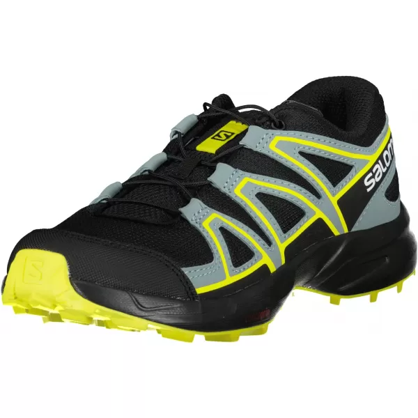  Pantofi de alergare pentru copii SALOMON SPEEDCROSS J L41447100 NEGRU/NEGRU/VERDE 