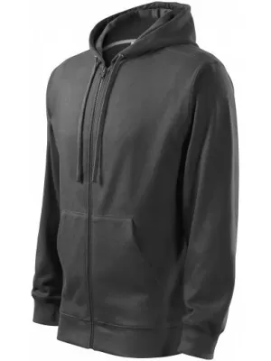 Hanorac pentru bărbați MALFINI TRENDY ZIPPER 410 GRI OȚEL