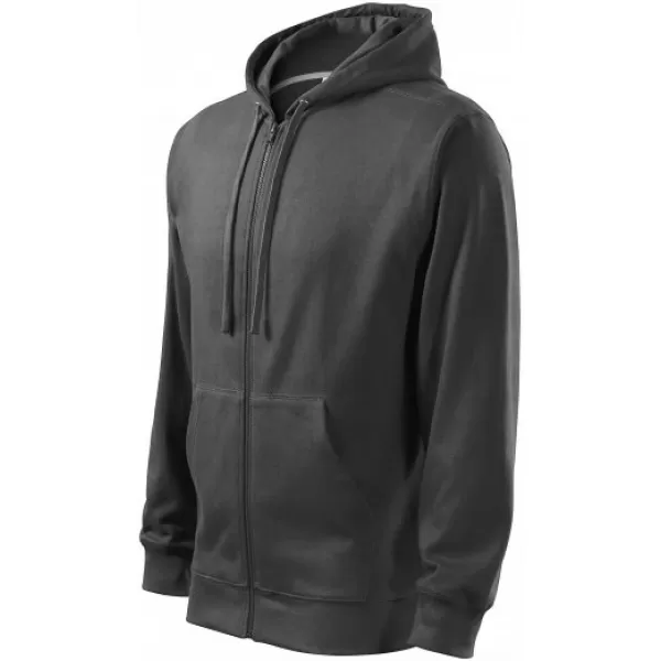  Hanorac pentru bărbați MALFINI TRENDY ZIPPER 410 GRI OȚEL 