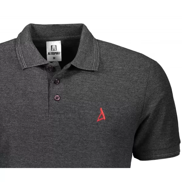  Tricou premium pentru bărbați cu guler ALTISPORT ALM002203 EVIDENȚIERE ANTRACIT 
