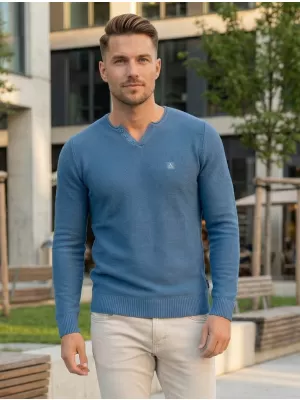 Pulover pentru bărbați ALTISPORT SWEK MPLU108 ALBASTRU