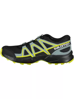 Pantofi de alergare pentru copii SALOMON SPEEDCROSS J L41447100 NEGRU/NEGRU/VERDE