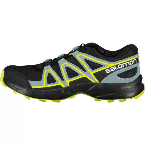  Pantofi de alergare pentru copii SALOMON SPEEDCROSS J L41447100 NEGRU/NEGRU/VERDE 