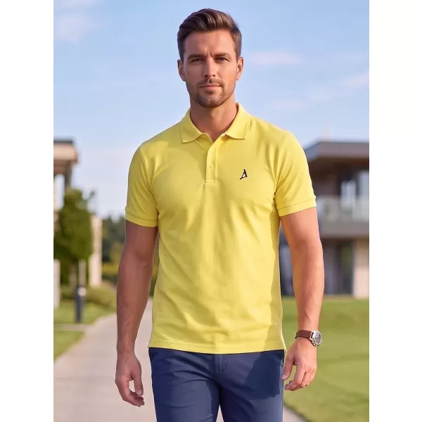  Tricou premium pentru bărbați cu guler ALTISPORT ALM002203 LĂMÂIE 