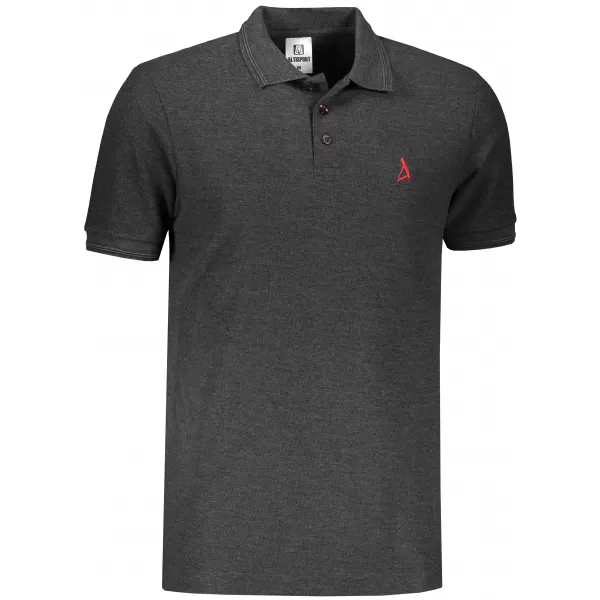  Tricou premium pentru bărbați cu guler ALTISPORT ALM002203 EVIDENȚIERE ANTRACIT 