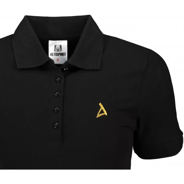  Tricou premium de damă cu guler ALTISPORT ALW002210 NEGRU SI AURIU 