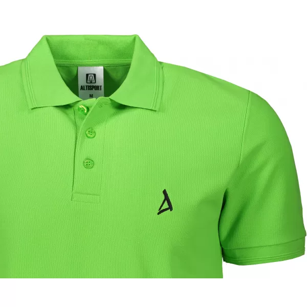  Tricou premium pentru bărbați cu guler ALTISPORT ALM002203 MĂR VERDE 