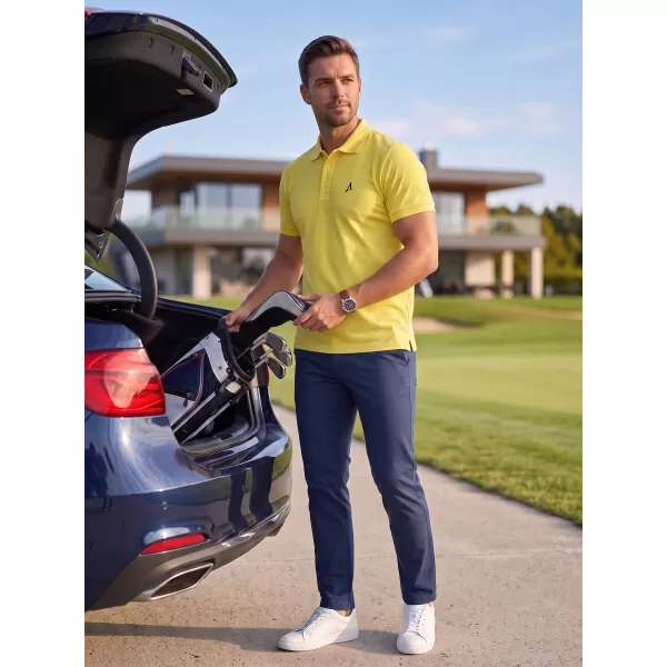  Tricou premium pentru bărbați cu guler ALTISPORT ALM002203 LĂMÂIE 
