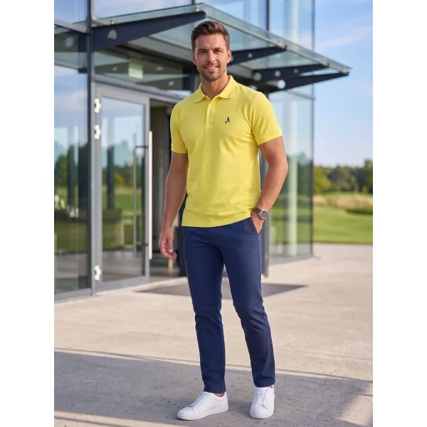  Tricou premium pentru bărbați cu guler ALTISPORT ALM002203 LĂMÂIE 