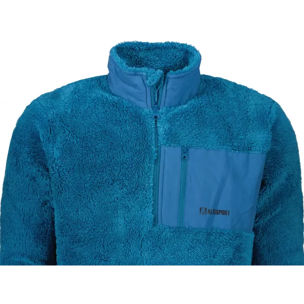  Hanorac pentru bărbați din fleece ALTISPORT HONOB MSWU307 ALBASTRU 