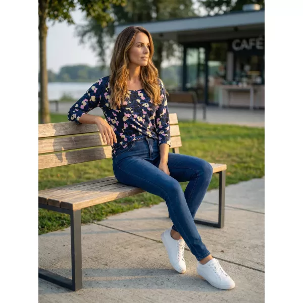  Tricou pentru femei KIXMI MENDY ALBASTRU INCHIS 