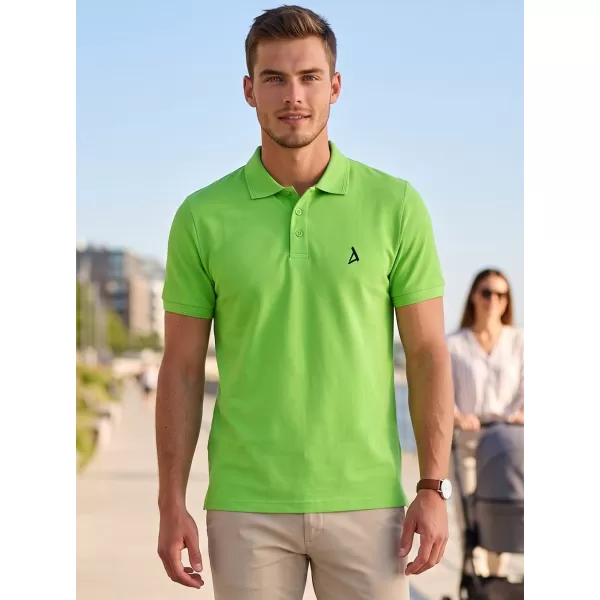  Tricou premium pentru bărbați cu guler ALTISPORT ALM002203 MĂR VERDE 