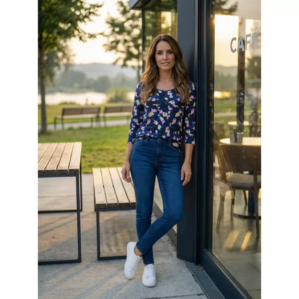  Tricou pentru femei KIXMI MENDY ALBASTRU INCHIS 