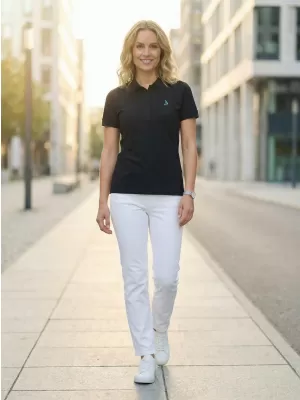Tricou premium de damă cu guler ALTISPORT ALW002210 ALBASTRU MARIN