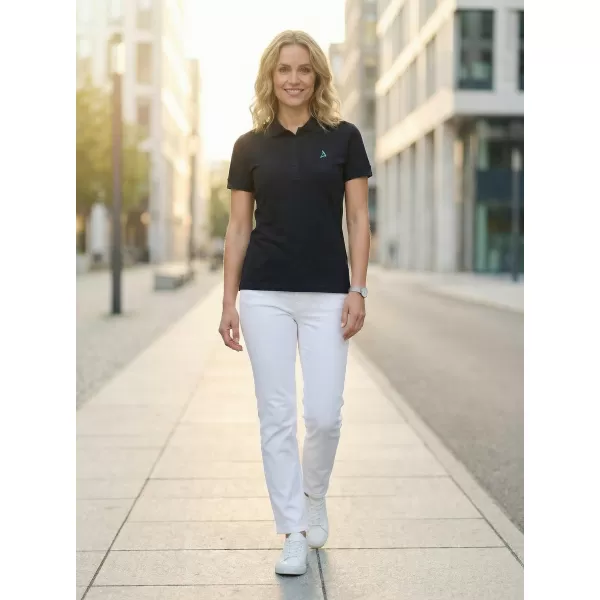  Tricou premium de damă cu guler ALTISPORT ALW002210 ALBASTRU MARIN 