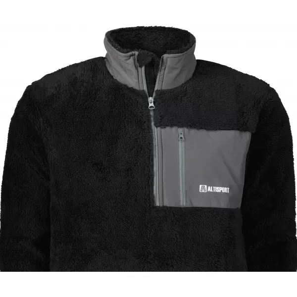  Hanorac pentru bărbați din fleece ALTISPORT HONOB MSWU307 NEGRU 