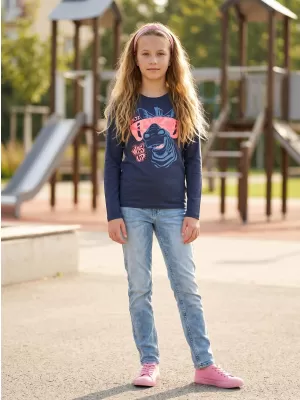 Tricou t -thirt cu mâneci lungi SAM 73 AGNES GT 555 ALBASTRU